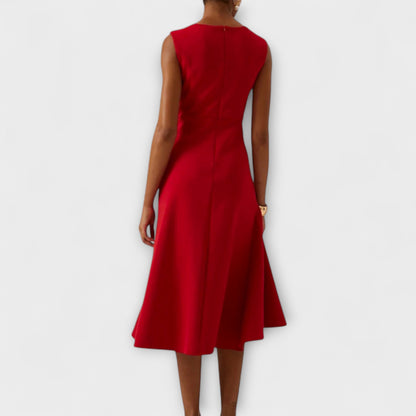 Lorena™ | Vestido midi asimétrico con elegantes pliegues