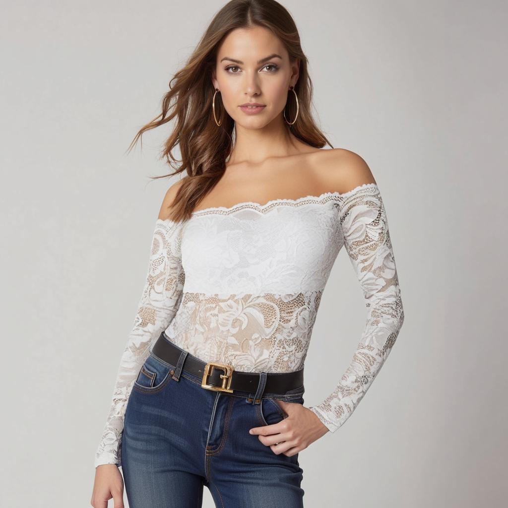 Victoria™ Top de encaje - negro