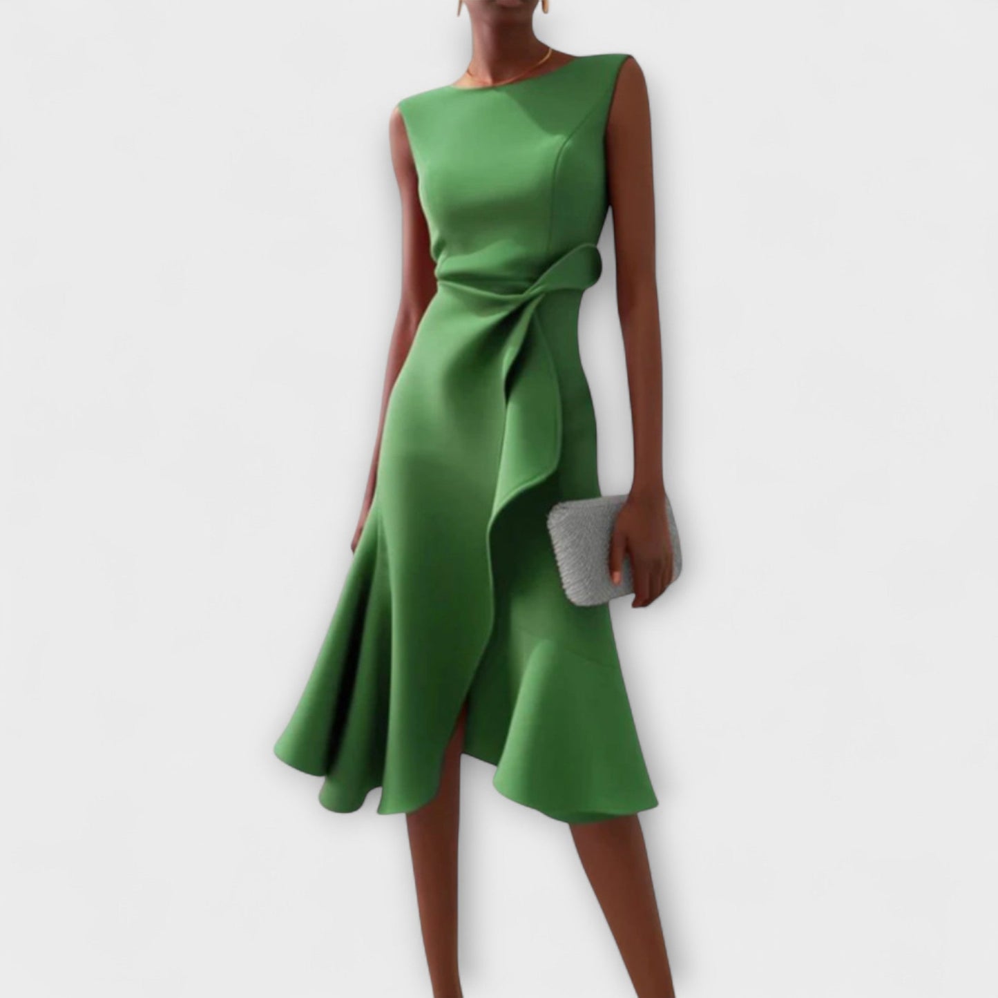 Lorena™ | Vestido midi asimétrico con elegantes pliegues